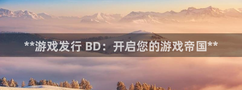 新城平台平台：**游戏发行 BD：开启您的游戏帝国**